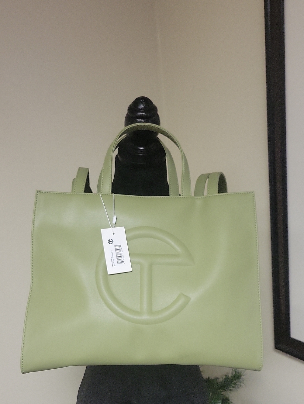 Telfar Light Olive Green Logo Tote